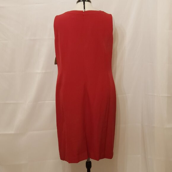 Kasper Women's Fire Red/Black Embroidered Open Front Jacket & Dress - Picture 7 of 14